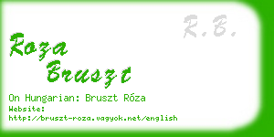 roza bruszt business card