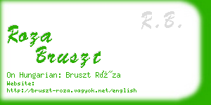 roza bruszt business card